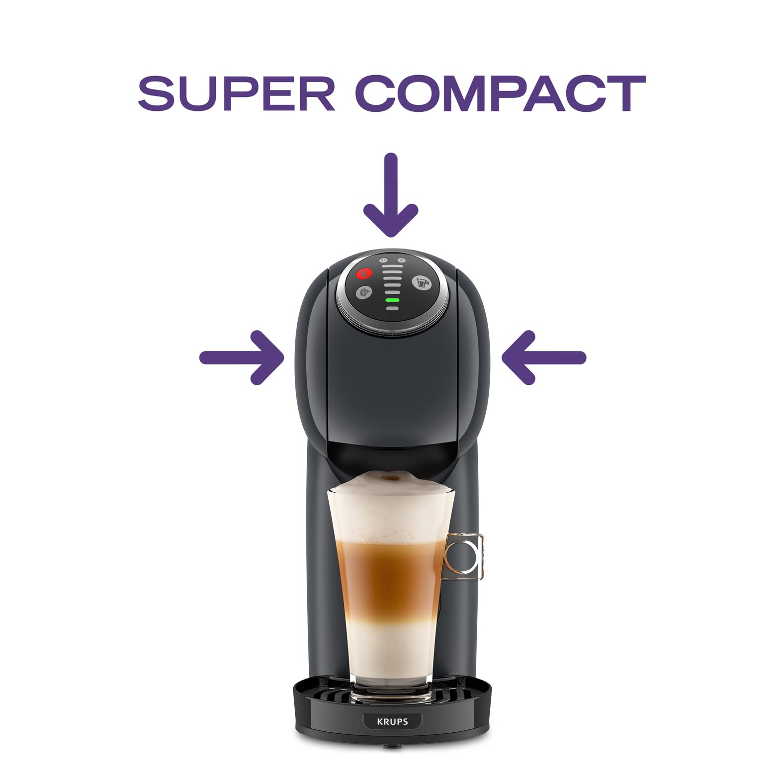 Dolce Gusto Machine à café capsules, Cafetière multi boissons, Pression 15 bars, Capacité 0,8 L, Fonction XL, Arrêt automatiq