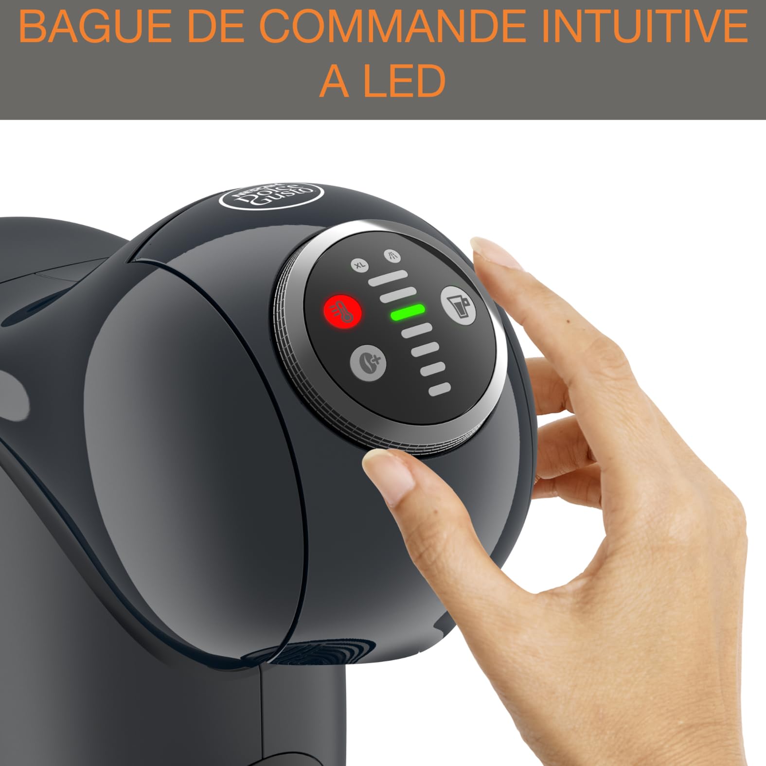 Dolce Gusto Machine à café capsules, Cafetière multi boissons, Pression 15 bars, Capacité 0,8 L, Fonction XL, Arrêt automatiq